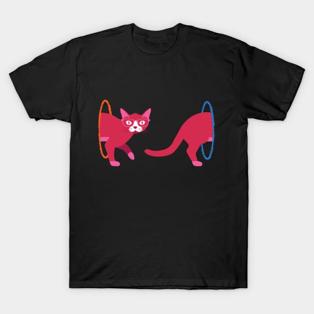 Portal Cat T-Shirt by AdvoCat